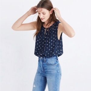 Madewell Memory Medallion long tank top blouse